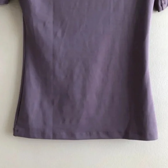 TKEQ Quinn Essential Horse Show Competition Stretchy Short Sleeve Shirt Purple - Picture 10 of 11